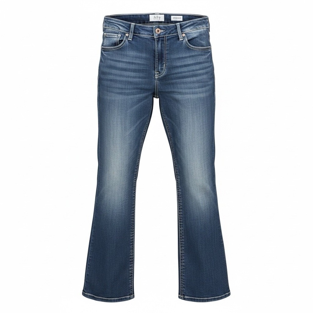 Daytrip Virgo Bootcut Jeans Women's 34-36x31 Medium Wash Stretch Flap Pocket